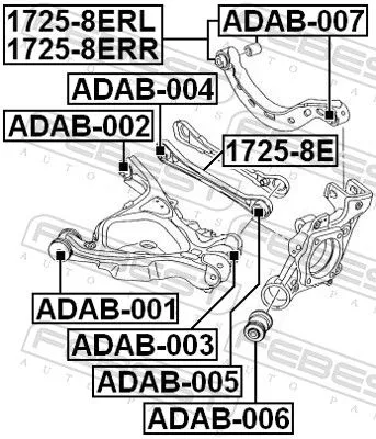 FEBEST Mounting, control/trailing arm (ADAB-007)