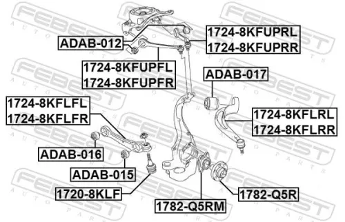 FEBEST Mounting, control/trailing arm (ADAB-015)