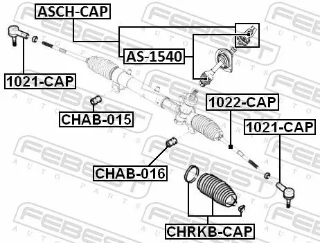 FEBEST Steering Shaft (ASCH-CAP)