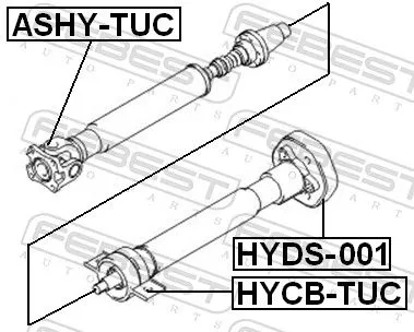 FEBEST Joint, propshaft (ASHY-TUC)