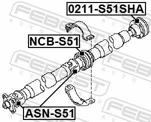 FEBEST Joint, propshaft (ASN-S51)