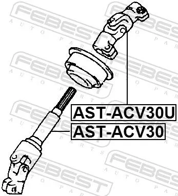 FEBEST Steering Shaft (AST-ACV30U)