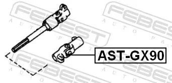 FEBEST Steering Shaft (AST-GX90)