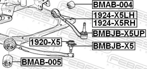 FEBEST Mounting, control/trailing arm (BMAB-004)