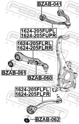 FEBEST Mounting, control/trailing arm (BZAB-061)