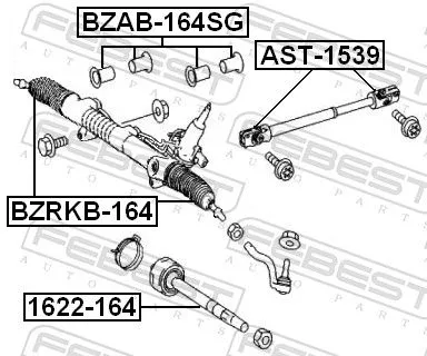 FEBEST Mounting, steering gear (BZAB-164SG)