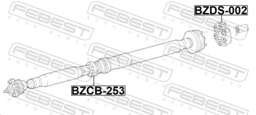 FEBEST Bearing, propshaft centre bearing (BZCB-253)