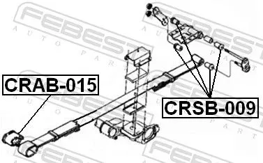 FEBEST Bushing, leaf spring (CRAB-015)