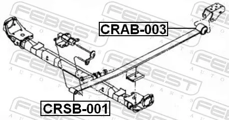 FEBEST Bushing, leaf spring (CRSB-001)