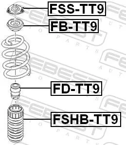FEBEST Protective Cap/Bellow, shock absorber (FSHB-TT9)