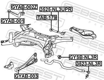 FEBEST Mounting, control/trailing arm (GYAB-003)