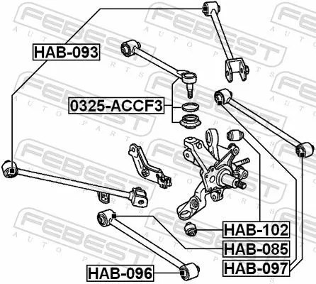 FEBEST Mounting, control/trailing arm (HAB-085)