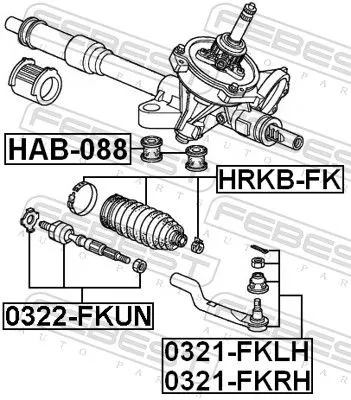 FEBEST Mounting, steering gear (HAB-088)