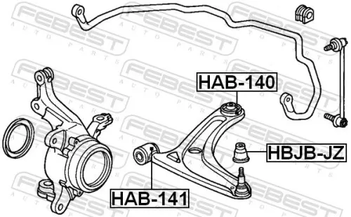 FEBEST Mounting, control/trailing arm (HAB-141)