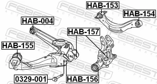 FEBEST Mounting, control/trailing arm (HAB-154)