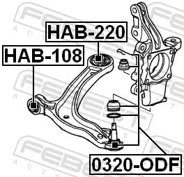 FEBEST Mounting, control/trailing arm (HAB-220)