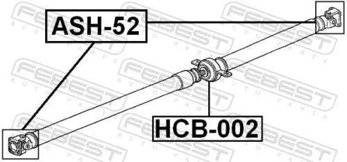 FEBEST Bearing, propshaft centre bearing (HCB-002)