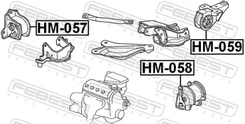 FEBEST Mounting, engine (HM-057)