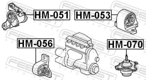 FEBEST Mounting, engine (HM-070)