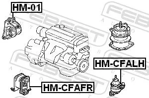FEBEST Mounting, engine (HM-CFALH)