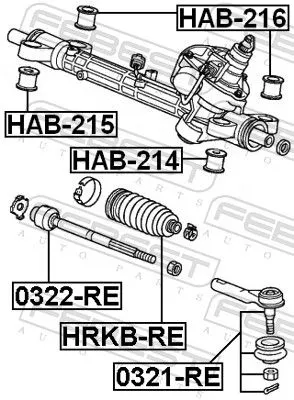 FEBEST Bellow, steering (HRKB-RE)