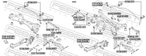 FEBEST Mounting, control/trailing arm (HYAB-DMR)