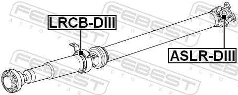 FEBEST Bearing, propshaft centre bearing (LRCB-DIII)