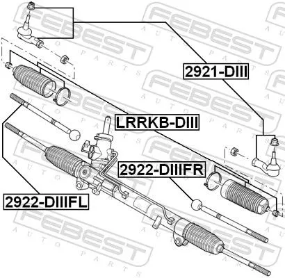 FEBEST Bellow, steering (LRRKB-DIII)
