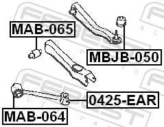 FEBEST Mounting, control/trailing arm (MAB-064)