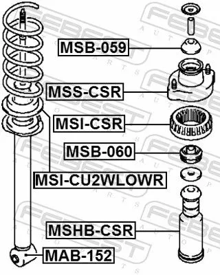 FEBEST Bush, shock absorber (MAB-152)