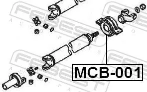 FEBEST Bearing, propshaft centre bearing (MCB-001)