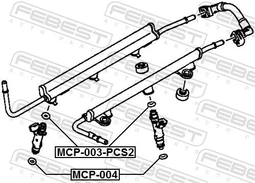 FEBEST Seal Ring, injector (MCP-003-PCS2)