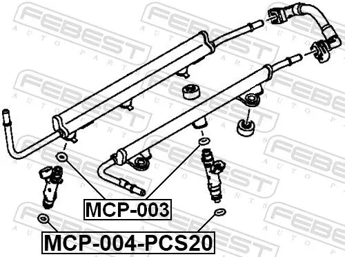 FEBEST Seal Ring, injector (MCP-004-PCS20)