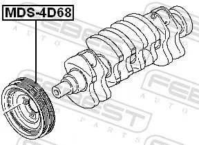 FEBEST Belt Pulley, crankshaft (MDS-4D68)