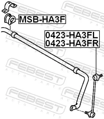 FEBEST Mounting, stabiliser bar (MSB-HA3F)