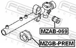FEBEST Mounting, steering gear (MZAB-069)