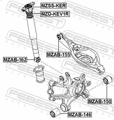FEBEST Rubber Buffer, suspension (MZD-KEV1R)