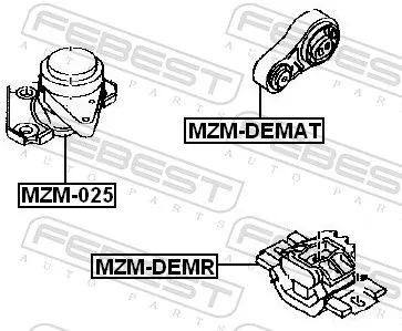 FEBEST Mounting, engine (MZM-DEMAT)