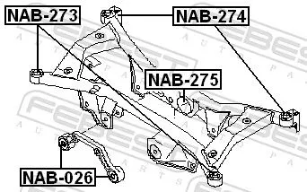 FEBEST Mounting, differential (NAB-026)