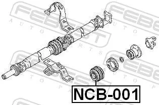 FEBEST Bearing, propshaft centre bearing (NCB-001)