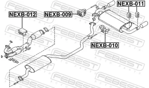 FEBEST Rubber Buffer, muffler (NEXB-011)