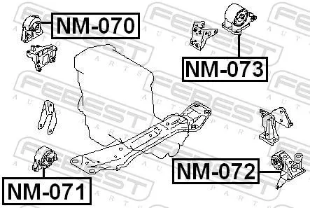 FEBEST Mounting, engine (NM-073)