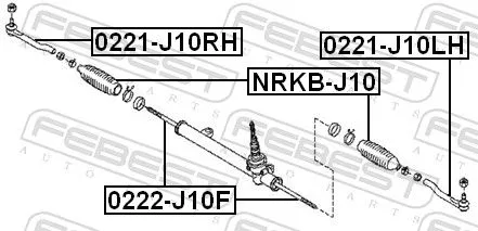 FEBEST Bellow, steering (NRKB-J10)
