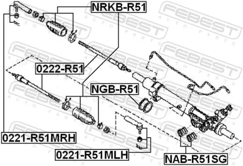 FEBEST Bellow, steering (NRKB-R51)