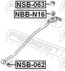 FEBEST Bushing, selector/shift rod (NSB-062)