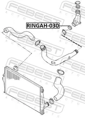 FEBEST Seal Ring, charge air hose (RINGAH-030)