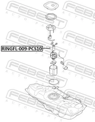 FEBEST Seal, fuel sender unit (RINGFL-009-PCS10)