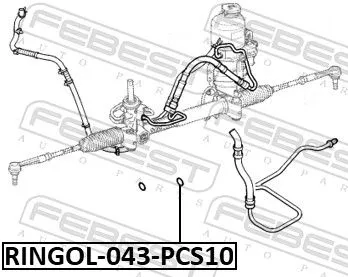 FEBEST Shaft Seal, power steering pump (RINGOL-043-PCS10)