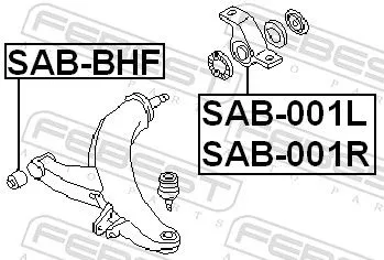 FEBEST Mounting, control/trailing arm (SAB-001R)