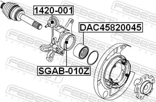 FEBEST Mounting, control/trailing arm (SGAB-010Z)